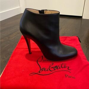 Christian Louboutin Sleek Black Heeled Boots